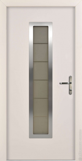 Стальная линия дверь ХАСКИ PRO С ОКНОМ (HUSKY PRO) энергосберегающая дверь для коттеджа