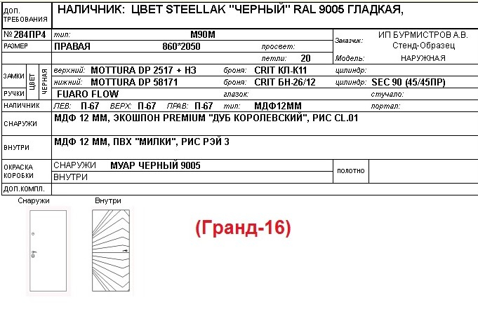 Входная дверь серии 90